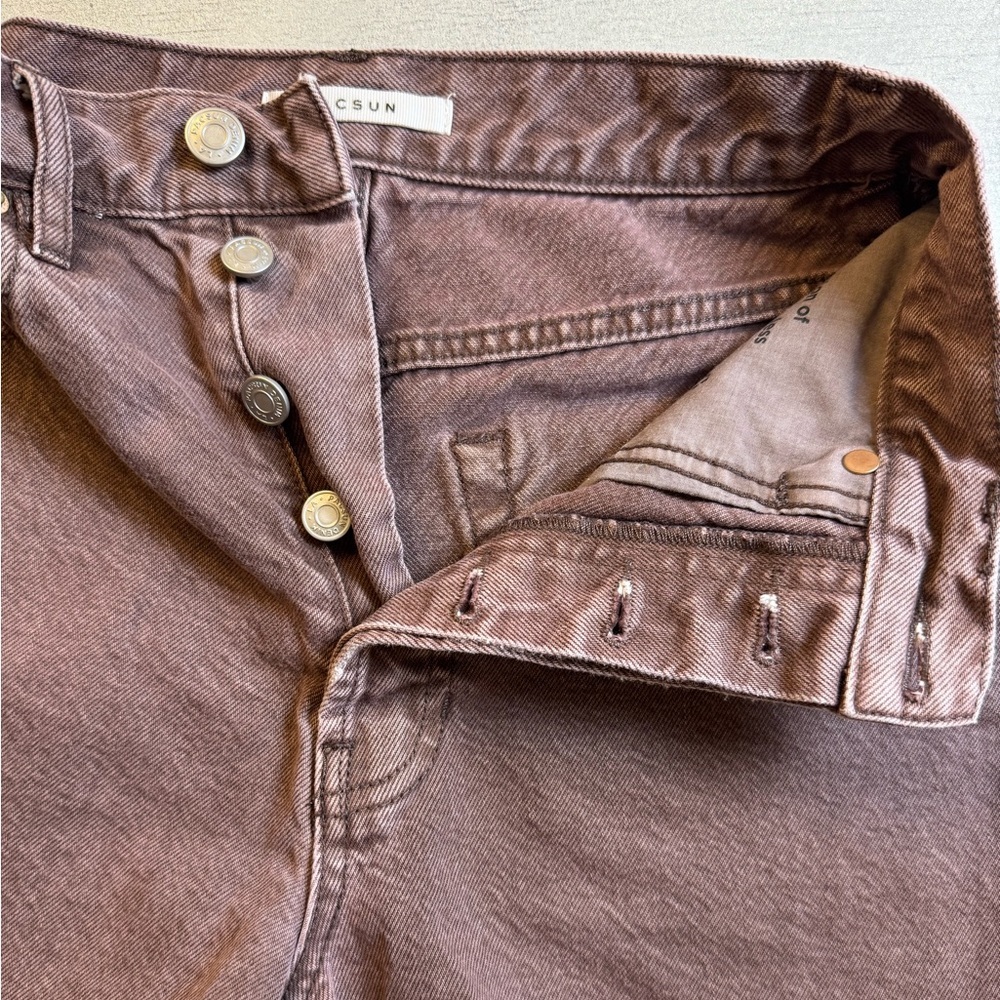 PacSun Ultra High Rise Vintage Women's Shorts - Brown - Picture 3 of 6